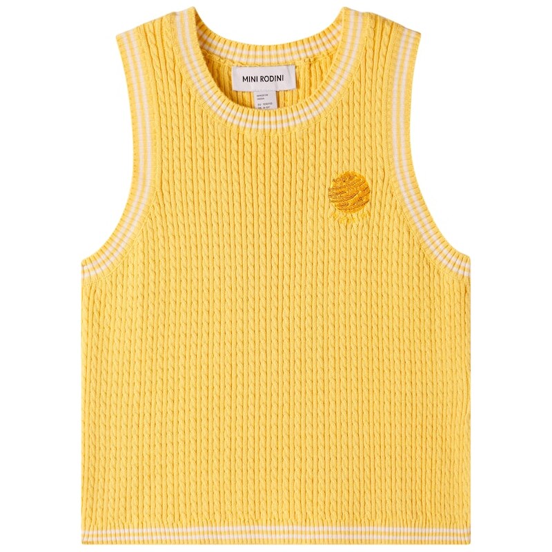 Mini Rodini Cable-knit cotton sweater vest