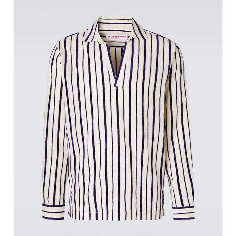 Orlebar Brown Ridley striped cotton-blend shirt