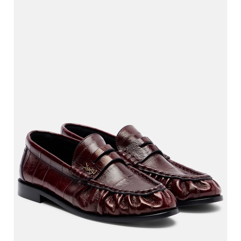 Saint Laurent Le Loafer eel leather penny loafers