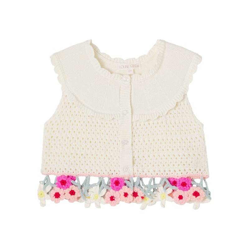 Louise Misha Elea embroidered cotton-blend sweater vest