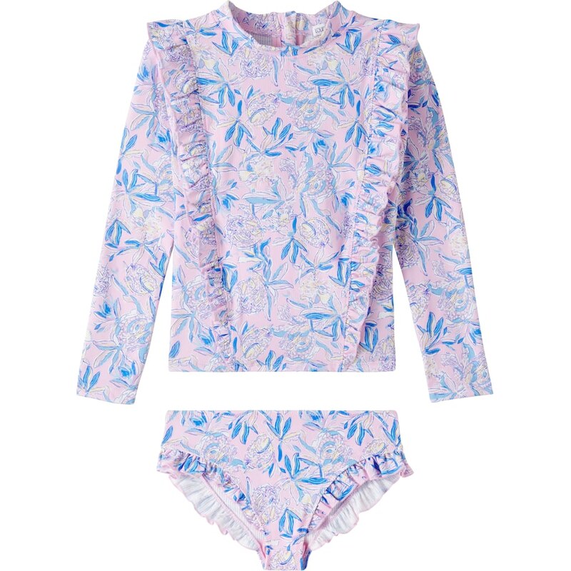 Louise Misha Yanika floral rashguard top and bikini bottoms set