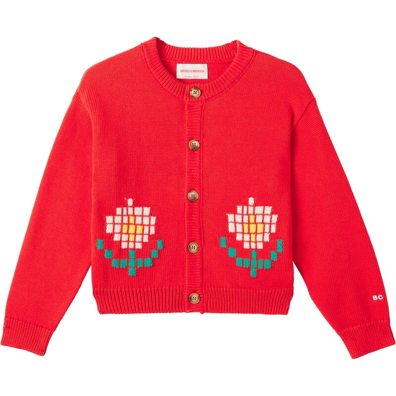 Bobo Choses Intarsia cotton cardigan