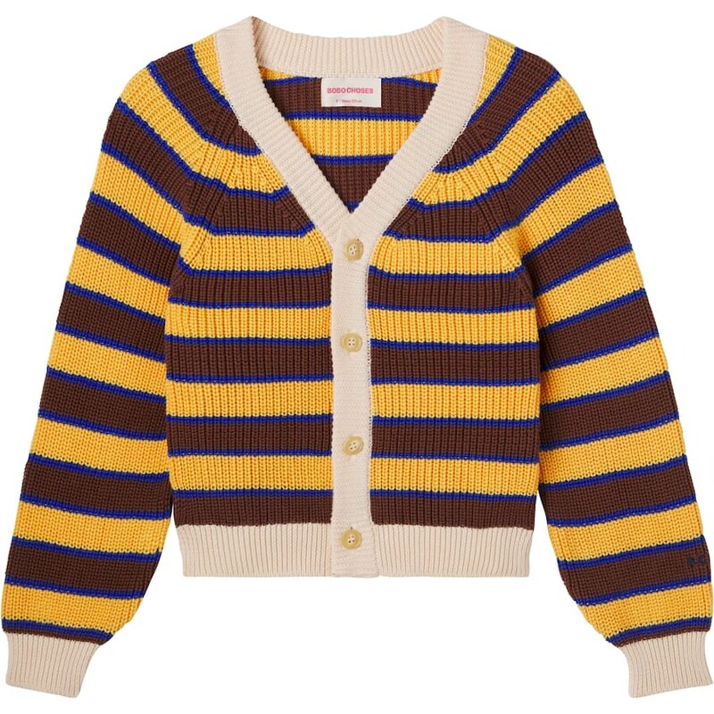 Bobo Choses Striped cotton cardigan