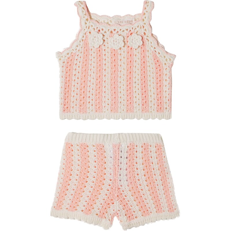 Louise Misha Baby Lary striped cotton top and shorts set