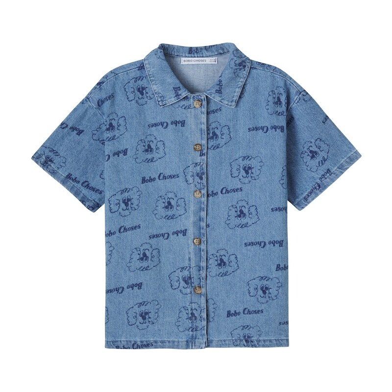 Bobo Choses Pickle The Dog denim shirt