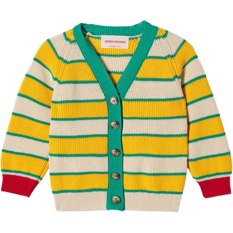 Bobo Choses Baby BC striped cotton cardigan