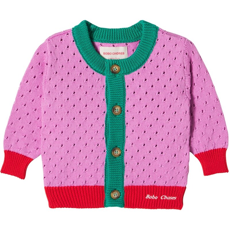 Bobo Choses Baby open-knit cotton cardigan