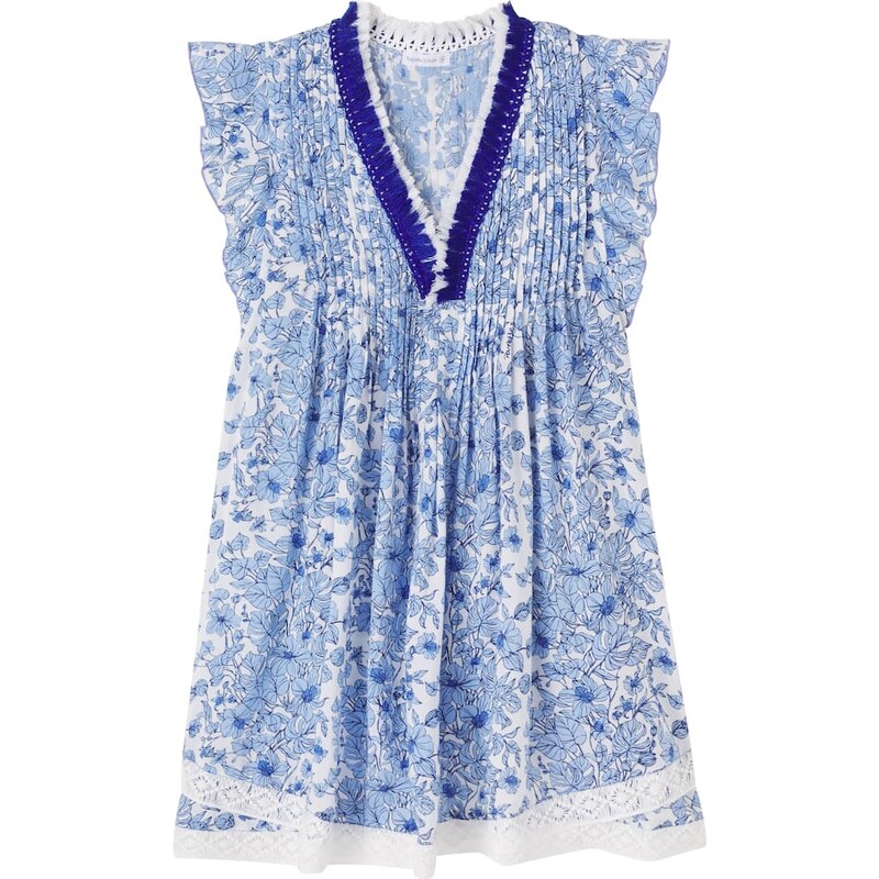Poupette St Barth Kids Sasha floral pleated dress