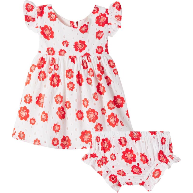 Fábula Baby cotton dress and bloomers set