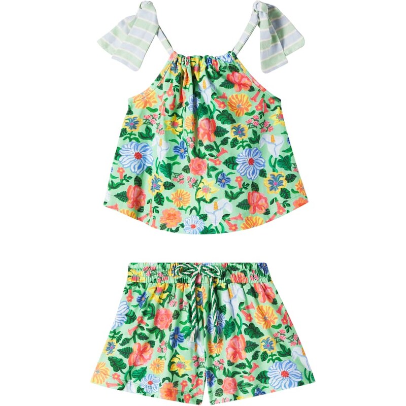 Fábula Floresceu cotton top and shorts set