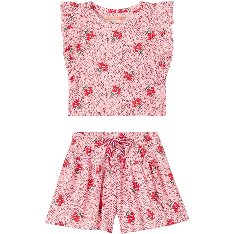 Fábula Jardinzinho cotton top and shorts set
