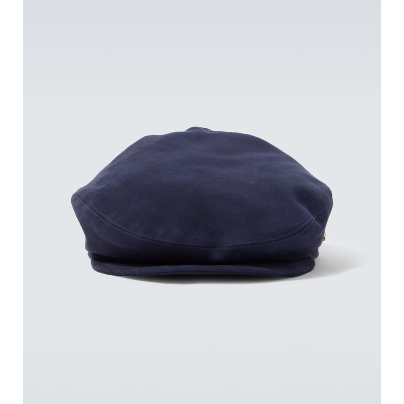 Borsalino Suede newsboy cap