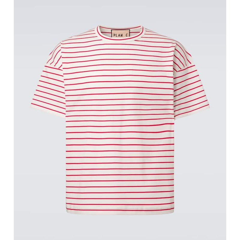 Plan C Striped cotton T-shirt