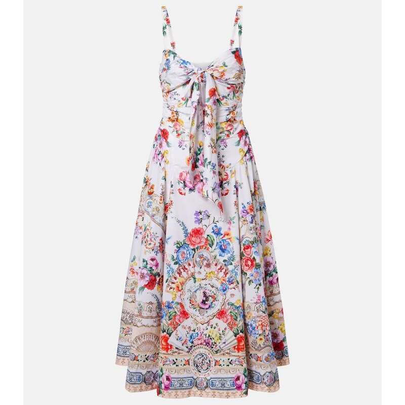 Camilla Floral cotton-blend midi dress