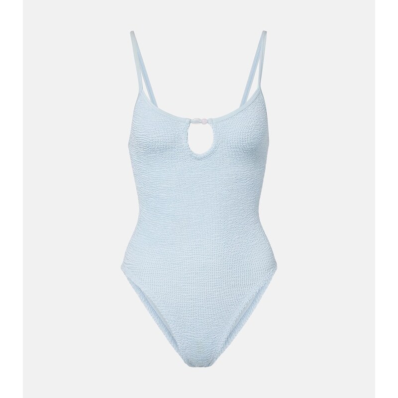 Hunza G Mia beaded cutout swimsuit