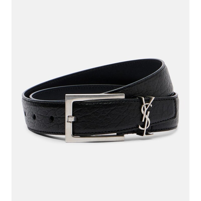 Saint Laurent Cassandre leather belt
