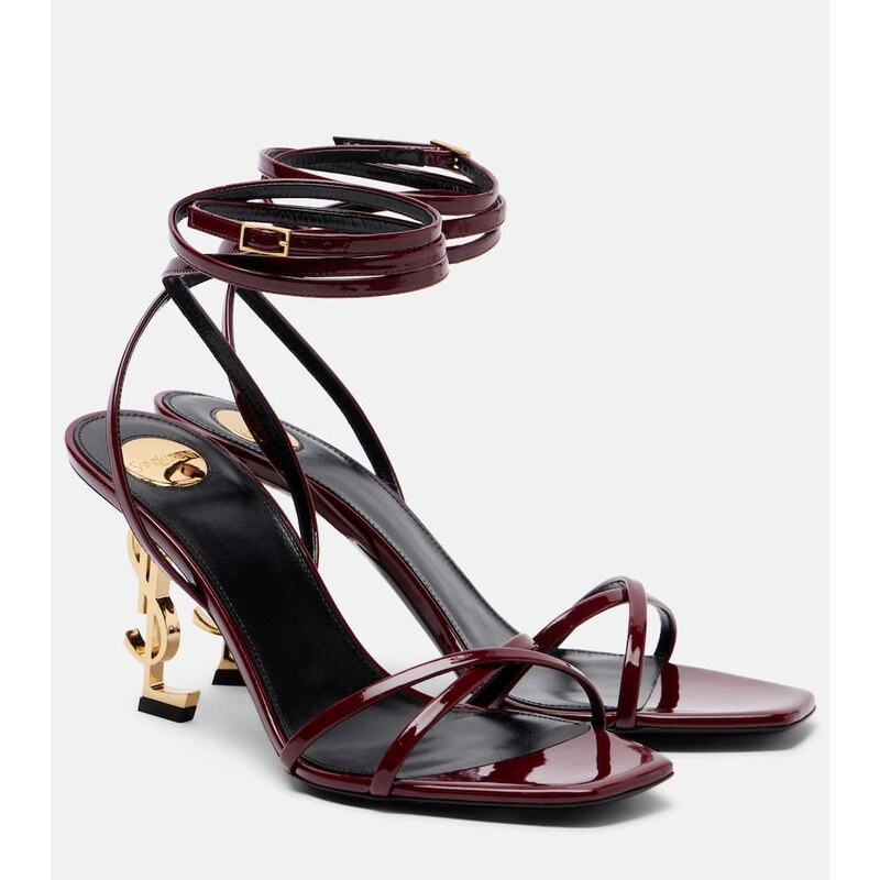 Saint Laurent Opyum 85 patent leather sandals