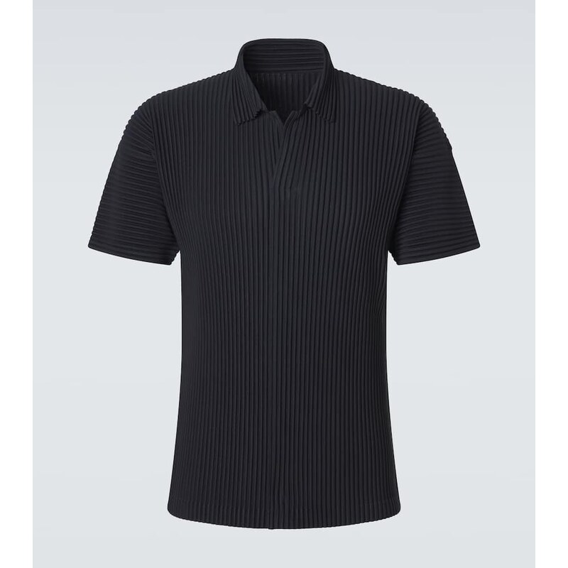 Homme Plissé Issey Miyake Basics pleated polo shirt