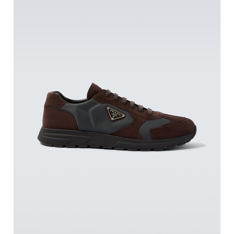 Prada Suede-trimmed sneakers