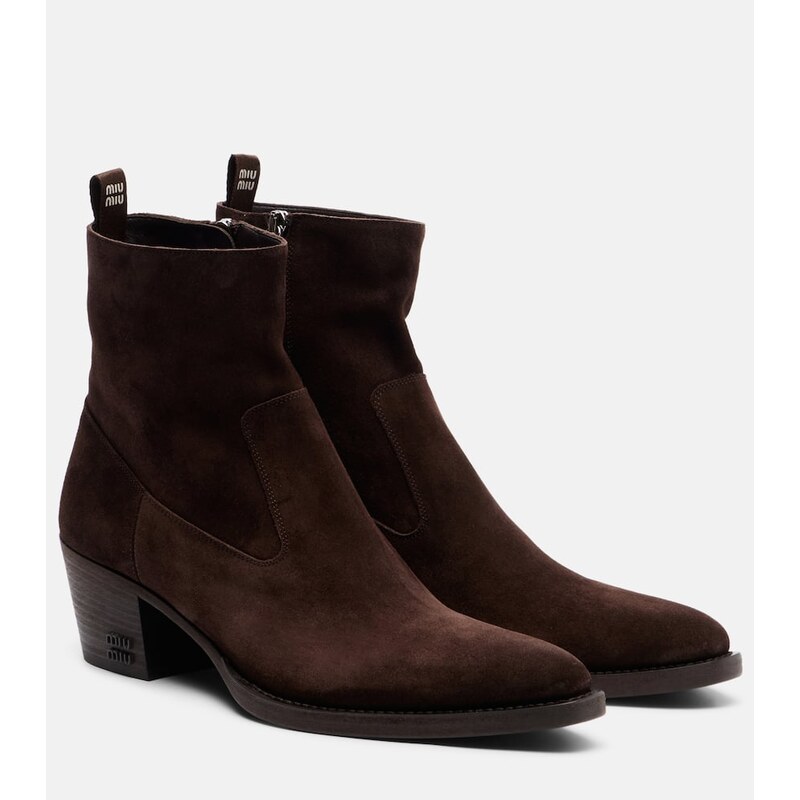 Miu Miu Suede ankle boots