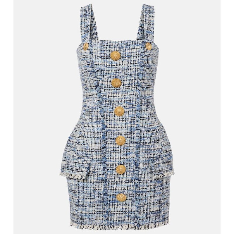 Balmain Denim tweed minidress