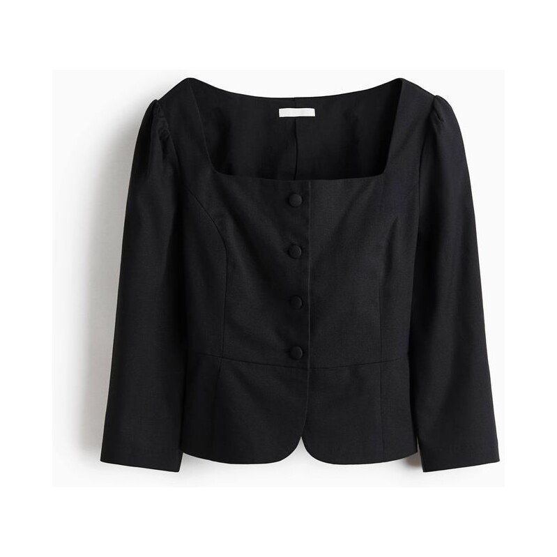 H&M - Sakos hranatým výstřihem - černá 113295068