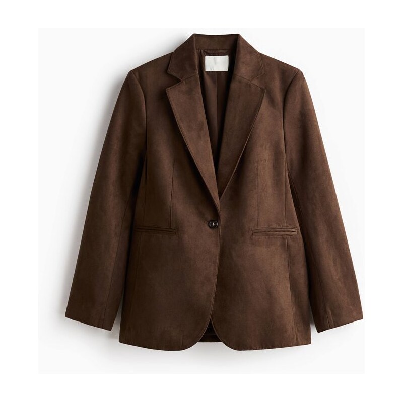 H&M - Jednořadové sako - hnědá 113295294