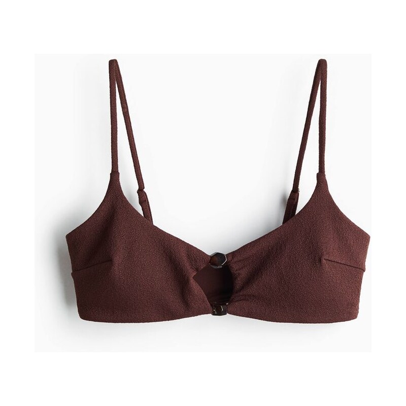 H&M - Vyztužená bikinová podprsenka - Tmavě Hnědá