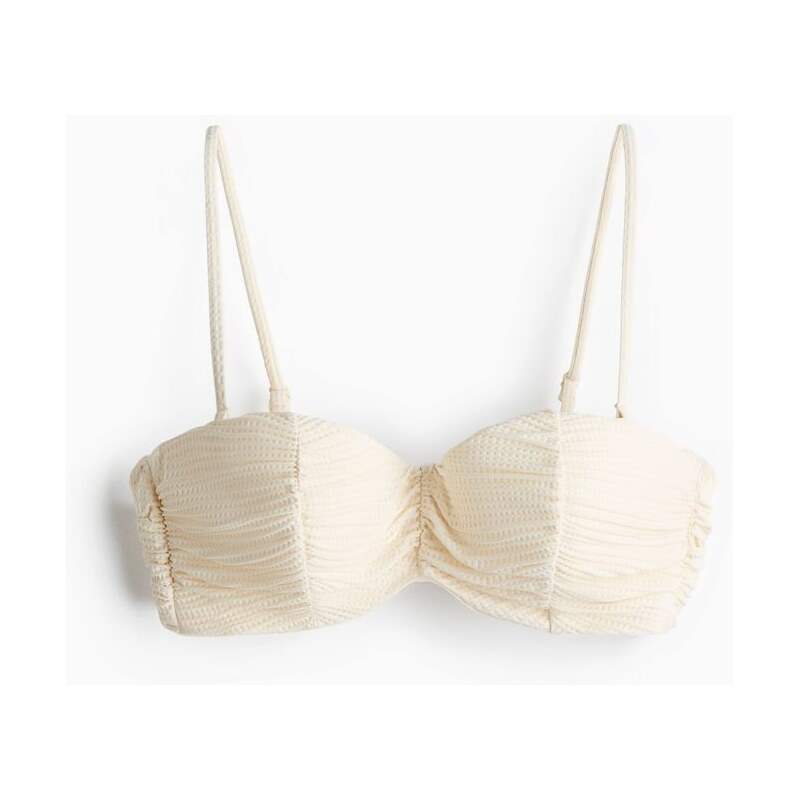 H&M - Vyztužená bikinová balkonetka - Krémová