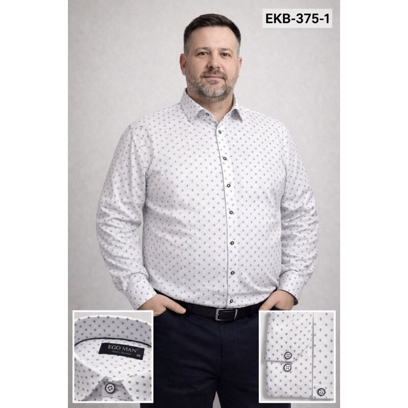 EGO MAN košile pánská EKB-375-1 regular fit nadměrná velikost
