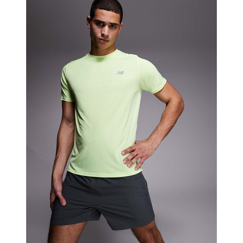 New Balance Sport Essentials t-shirt in neon yellow