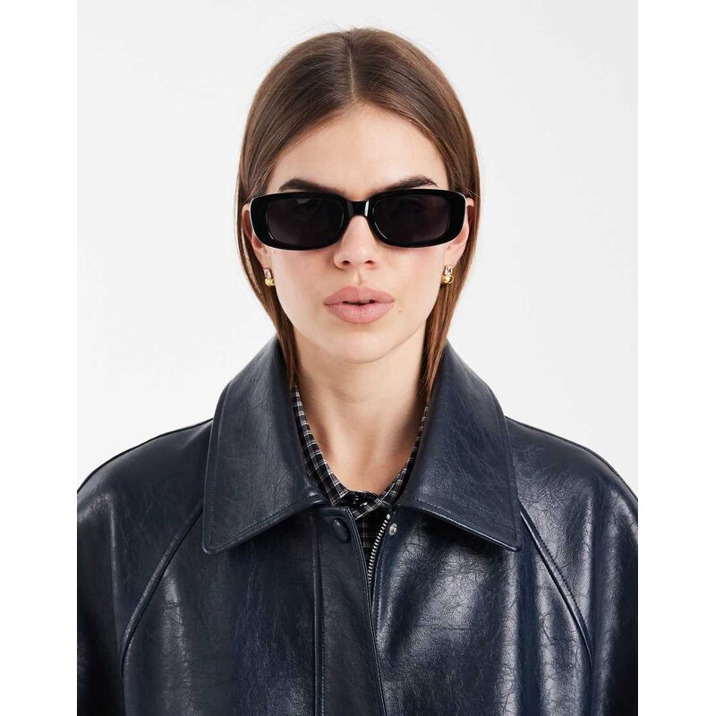 ASOS DESIGN ASOS DEISGN mid square sunglasses in black