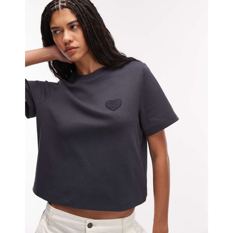 AllSaints lover lisa short sleeve t-shirt in blue 113297313