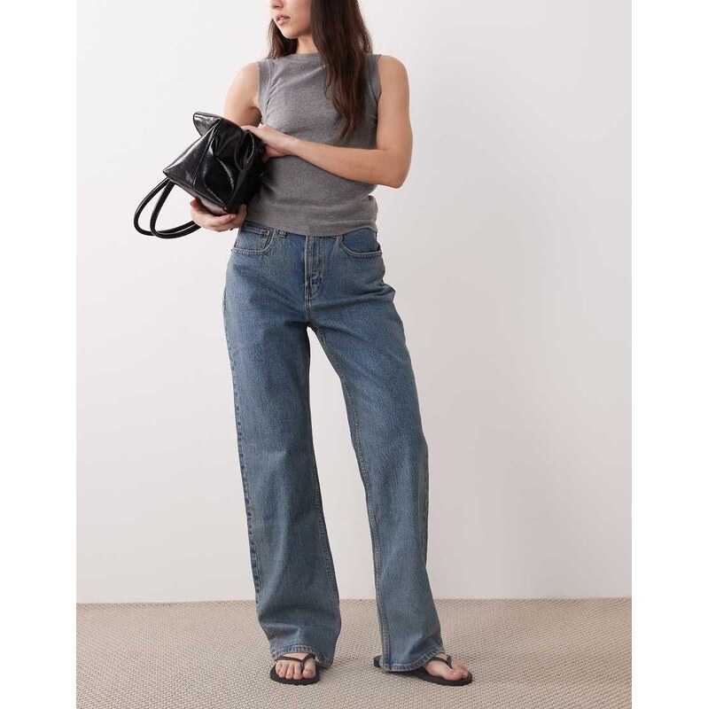 Abercrombie & Fitch high rise 90s relaxed jean in blue vintage