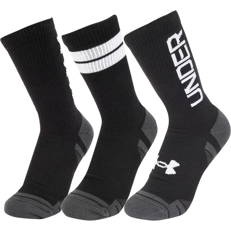 Under Armour Perf Tech Nov 3pk Crew Black / Black / White 113298080