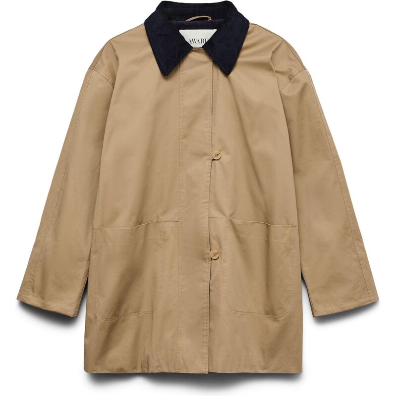 VERO MODA Přechodný kabát AWVickey světle hnědá / černá 113298654