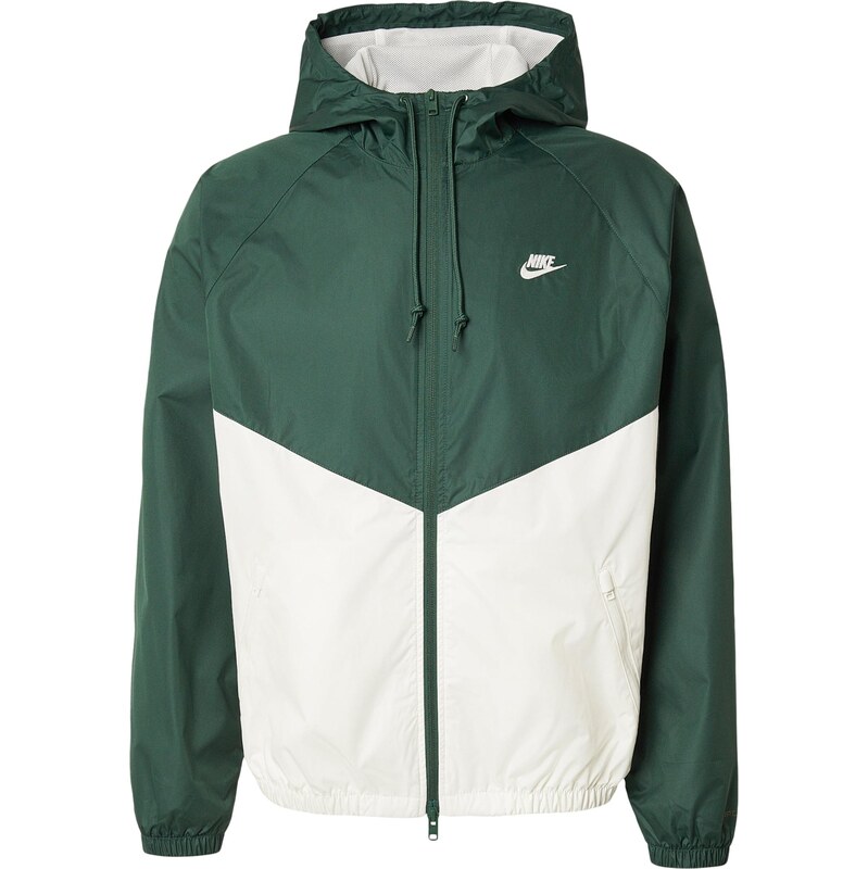 Nike Sportswear Přechodná bunda tmavě zelená / bílá