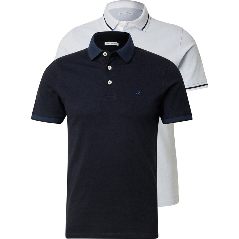 JACK & JONES Tričko JJEPaulos pastelová modrá / tmavě modrá