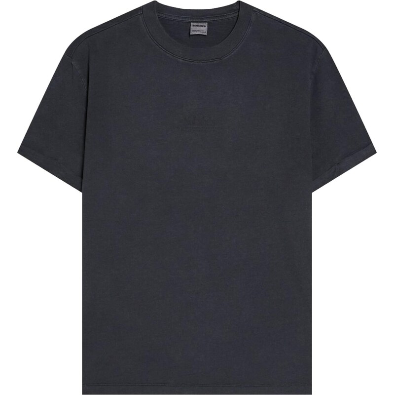 Bershka Tričko THUG černá
