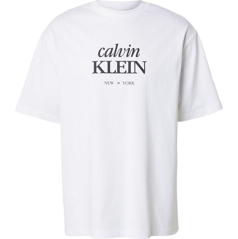 Calvin Klein Jeans Tričko černá / bílá