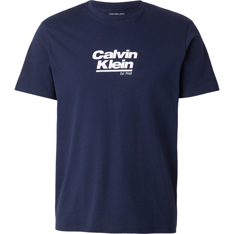 Calvin Klein Jeans Tričko 30S námořnická modř / bílá