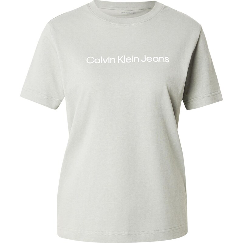 Calvin Klein Jeans Tričko CLASSIC starobéžová / bílá