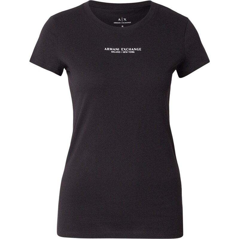 ARMANI EXCHANGE Tričko černá / bílá