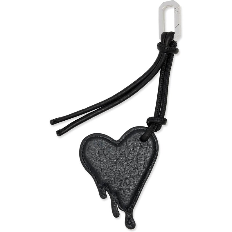 AllSaints Přívěsek na klíče HEART černá 113300545