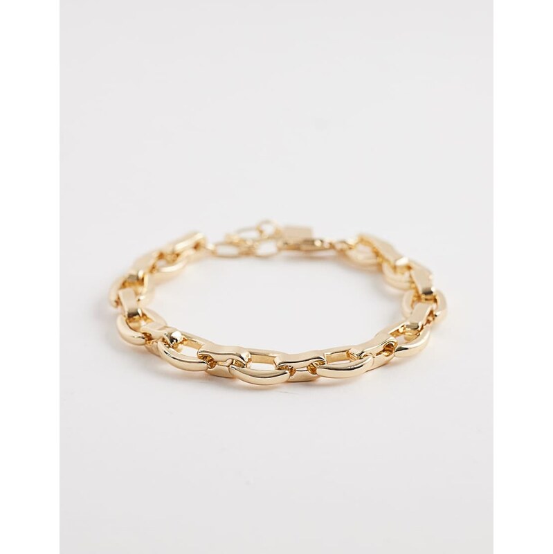 ASOS DESIGN chain link bracelet in gold tone