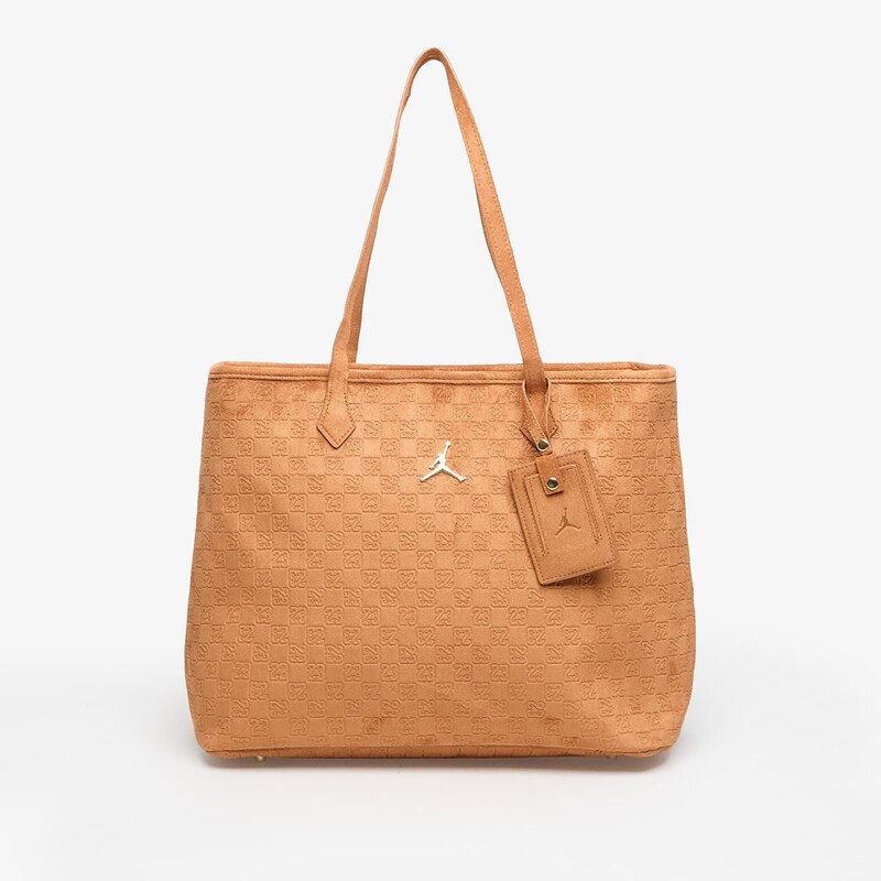 Taška Jordan Jam Suede Monogram Tote Cognac Universal
