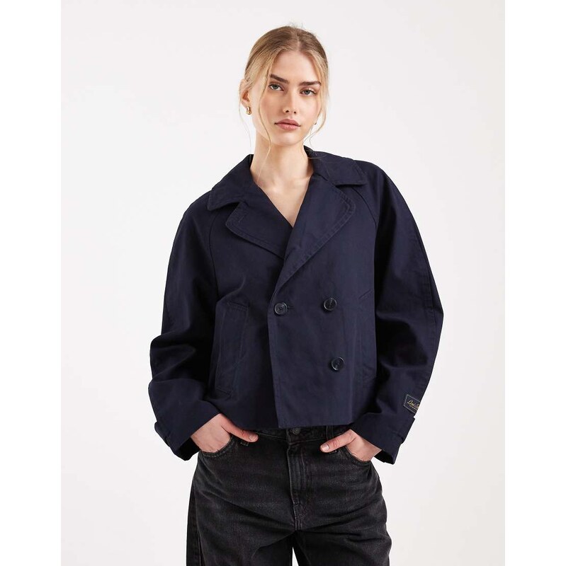 Levis cropped trench in navy 113306168