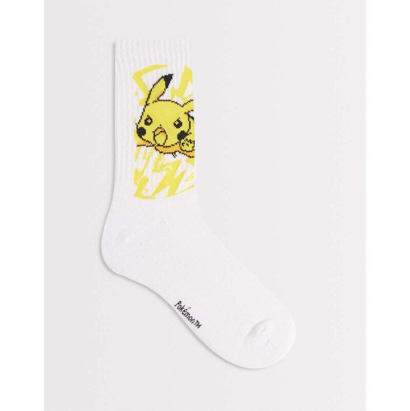 ASOS DESIGN socks with Pokemon graphic in white