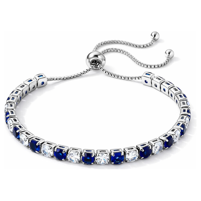 Sisi Jewelry Tennis náramek s modrými a čirými zirkony Cianoti 113319350
