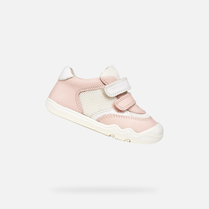 Růžové dětské barefoot tenisky Geox Steppieup